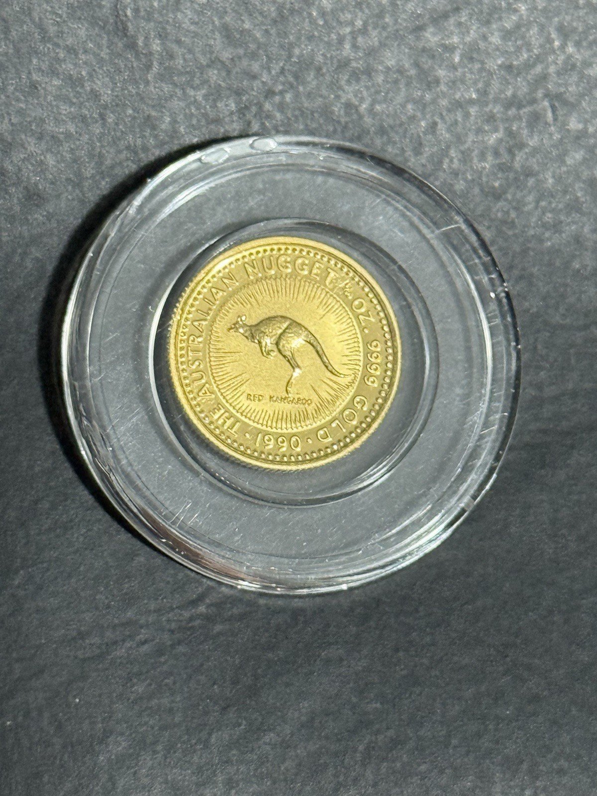 1990 1/10 oz Australian Nugget Red Kangaroo Gold