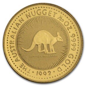 1992 Australia 1/20 oz Gold Kangaroo Coin