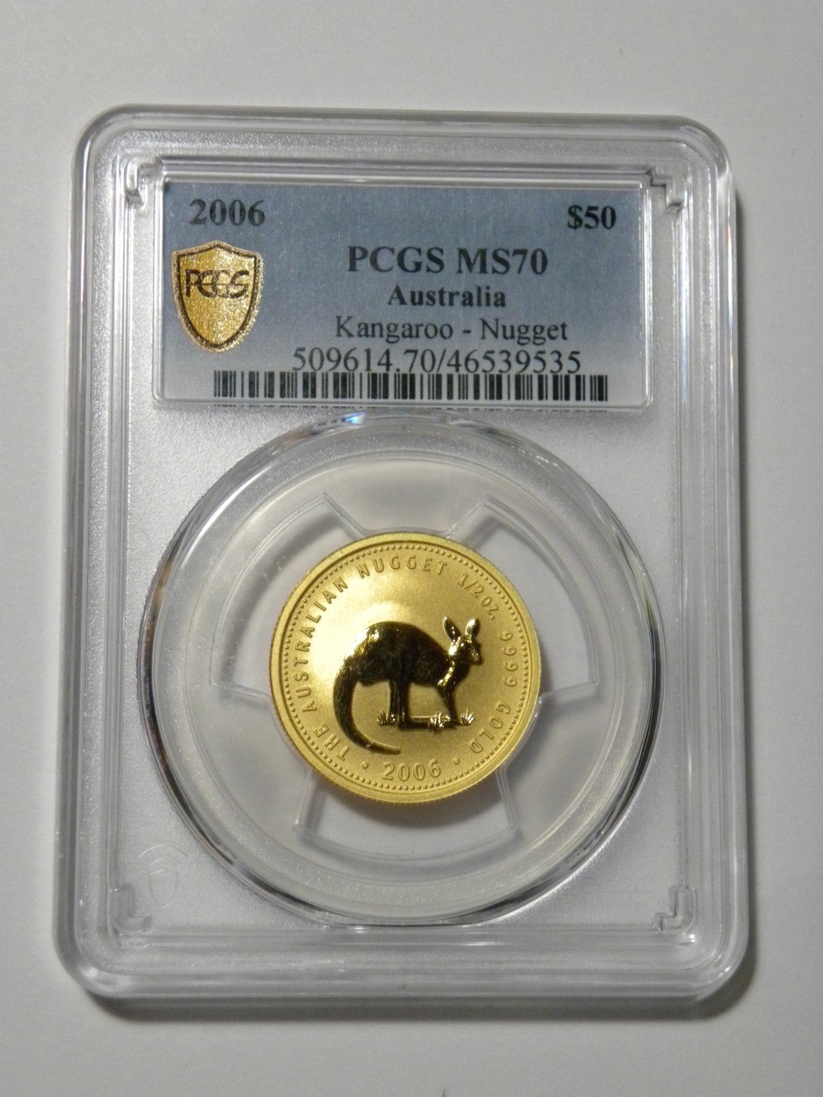 2006 Australia $50 Gold Kangaroo 1/2 Oz Coin