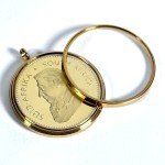 Krugerrand Pendant with Double-Sided Glass Bezel