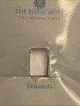 1 Gram Britannia Gold Bar in 14kt Bezel