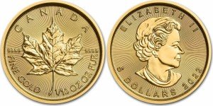 2022 Royal Canadian Mint 1/10 oz Gold Coin
