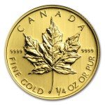 Canadian Maple Leaf Gold Coin - 1/4 oz