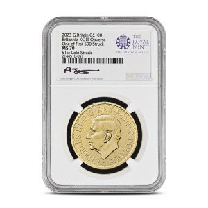 2023 1 oz British Gold Britannia MS70 Coin