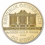 2025 Austria 1/2 oz Gold Philharmonic Coin
