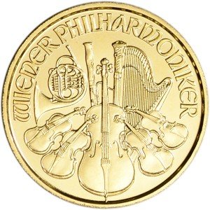 Austria Gold Philharmonic 1/25 oz Coin