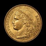 1896-B Switzerland Swiss 20 Francs Gold Coin