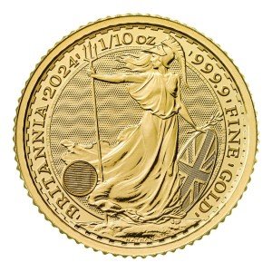 2024 Royal Mint 1/10 oz Britannia Gold Coin