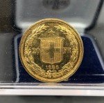 1886 Swiss Gold 20 Francs with UBS Box