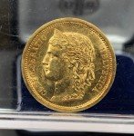 1886 Swiss Gold 20 Francs with UBS Box