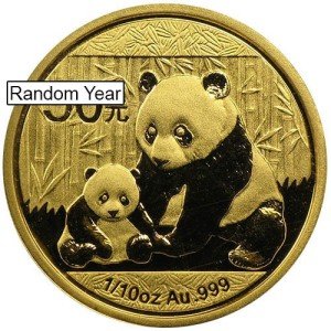 1/10 oz Chinese Gold Panda Coin - Random Year