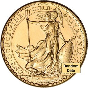 Gold Britannia £100 Coin - 1 oz - Random Date