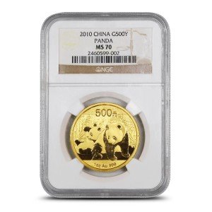 1 oz Chinese Gold Panda Coin - MS70