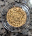 Swiss 20 Franc Gold Coin - .1867 oz AGW