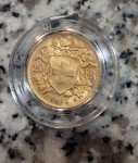 Swiss 20 Franc Gold Coin - .1867 oz AGW