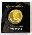 2015 1 Gram Gold Maple Leaf Coin - Canada