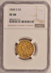 1868-S $5 Liberty Gold Half-Eagle Coin