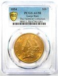 1854 Liberty Gold Double Eagle $20 Coin