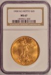 1908 $20 Saint Gaudens Gold Double Eagle Coin