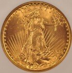 1908 $20 Saint Gaudens Gold Double Eagle Coin