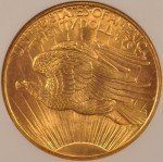 1908 $20 Saint Gaudens Gold Double Eagle Coin