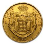 Monaco Gold 100 Francs Charles III Coins (1882-1886)