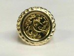 14K Gold Plated Chinese Panda Bear Coin Ring
