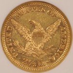 1883 Liberty Gold Quarter Eagle Coin - NGC AU-58
