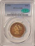 1848 P Gold Eagle Liberty Head PCGS G-6