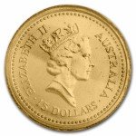 1987 Australia 1/10 oz Gold Kangaroo Coin
