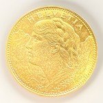 1914 Swiss Confederation Helvetia 10 Francs Gold Coin