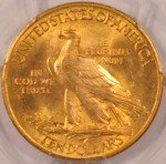 1932 $10 Gold Indian Eagle Coin MS64 CAC