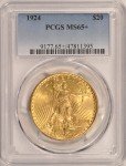 1924 $20 Saint Gaudens Gold Double Eagle Coin