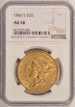 1856-S $20 Liberty Gold Double Eagle Coin