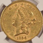 1856-S $20 Liberty Gold Double Eagle Coin
