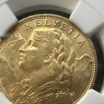 1914 Swiss 20 Francs Gold Coin NGC MS64