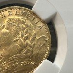 1914 Swiss 20 Francs Gold Coin NGC MS64