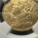 1914 Swiss 20 Francs Gold Coin NGC MS64