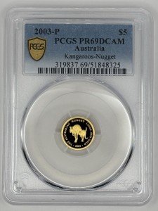 2003 $5 Australian Gold Proof Kangaroo Coin