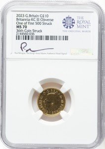 2023 £10 Gold Britannia 1/10 oz Charles III