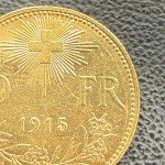 1915 B Swiss 10 Franc Helvetia Gold Coin