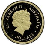 2004 $5 Aussie Gold Proof Kangaroo Coin - Rare