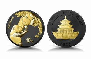 2023 Chinese Panda Black Ruthenium Gold Coin