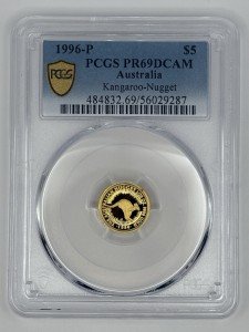 1996 $5 Australia 1/20 Oz Gold Kangaroo Coin