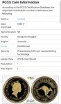 1996 $5 Australia 1/20 Oz Gold Kangaroo Coin
