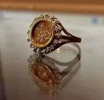 14k Yellow Gold Chinese Panda Bear Coin Ring