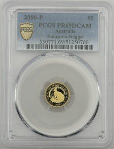 2000 $5 Australia Gold Proof Kangaroo Coin
