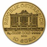 2021 Austria 1/10 Gold Philharmonic Coin
