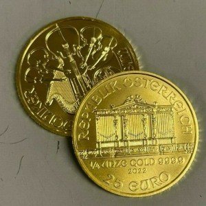 1/4 oz Austria Philharmonic Gold Coin .9999 Fine