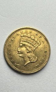 1861 G$1 Princess Head Gold Dollar Coin